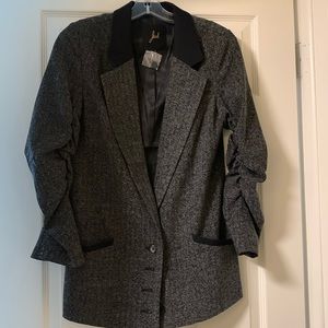 Never worn, black and white tweed look designer blazer.